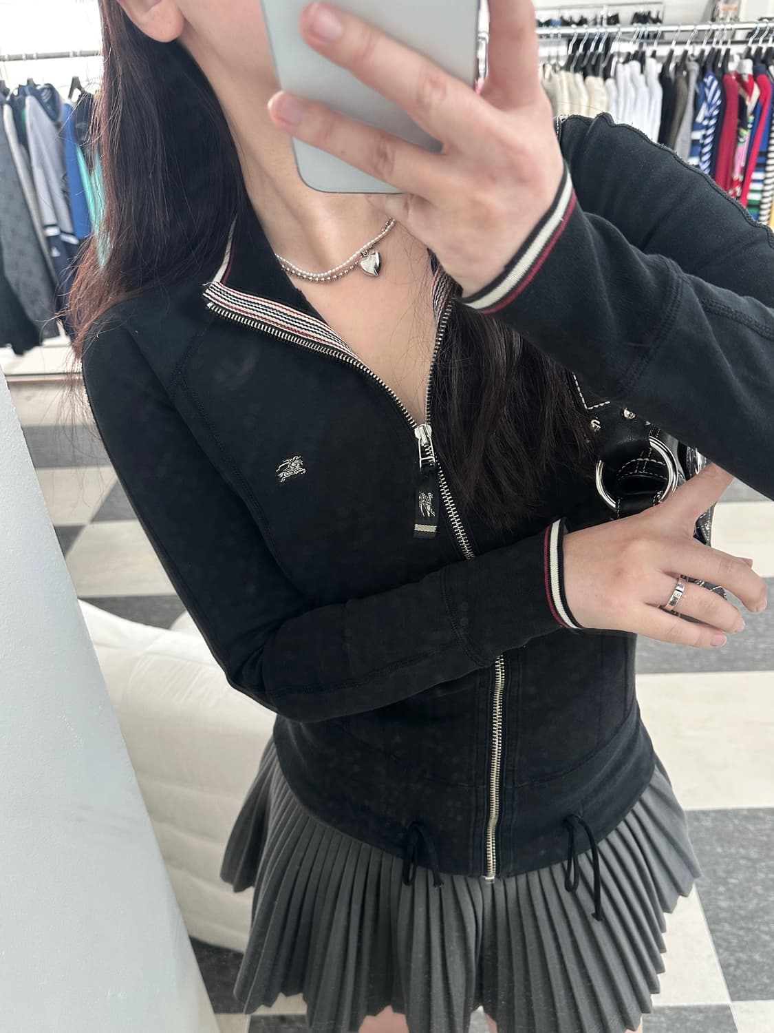 버버리 블루라벨 배색 코튼 집업  상품이미지8