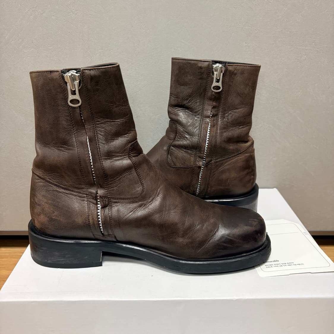 [260] mmrb 메모러블 크랙 레더부츠 브라운 상품이미지7