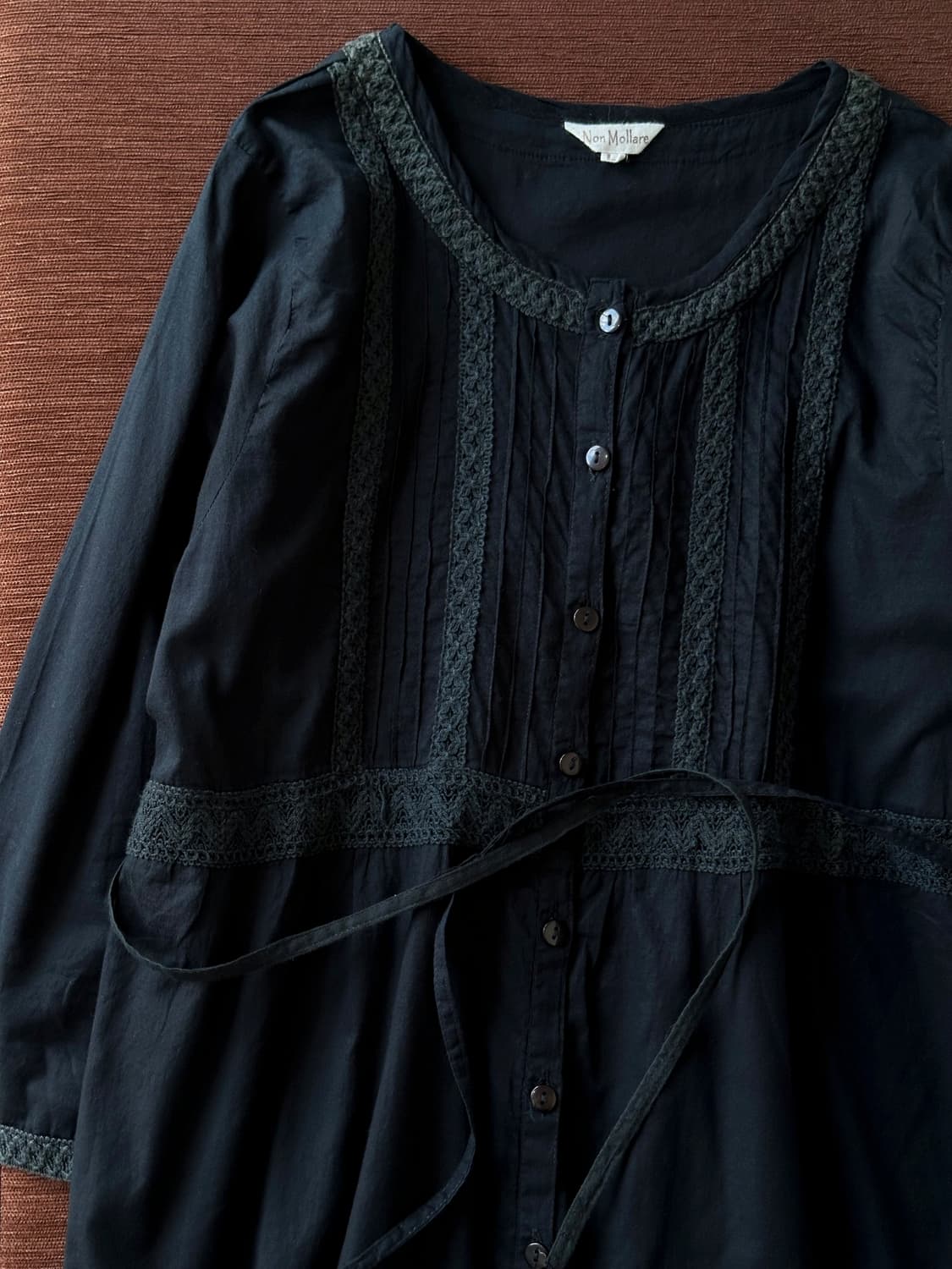 Light cotton stitch design loose shirt 상품이미지2