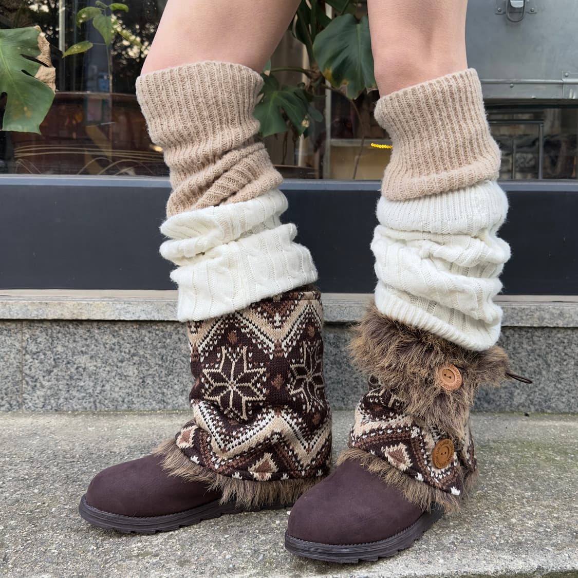 00s MUK LUKS 퍼 랩 부츠 풀박스 상품이미지8