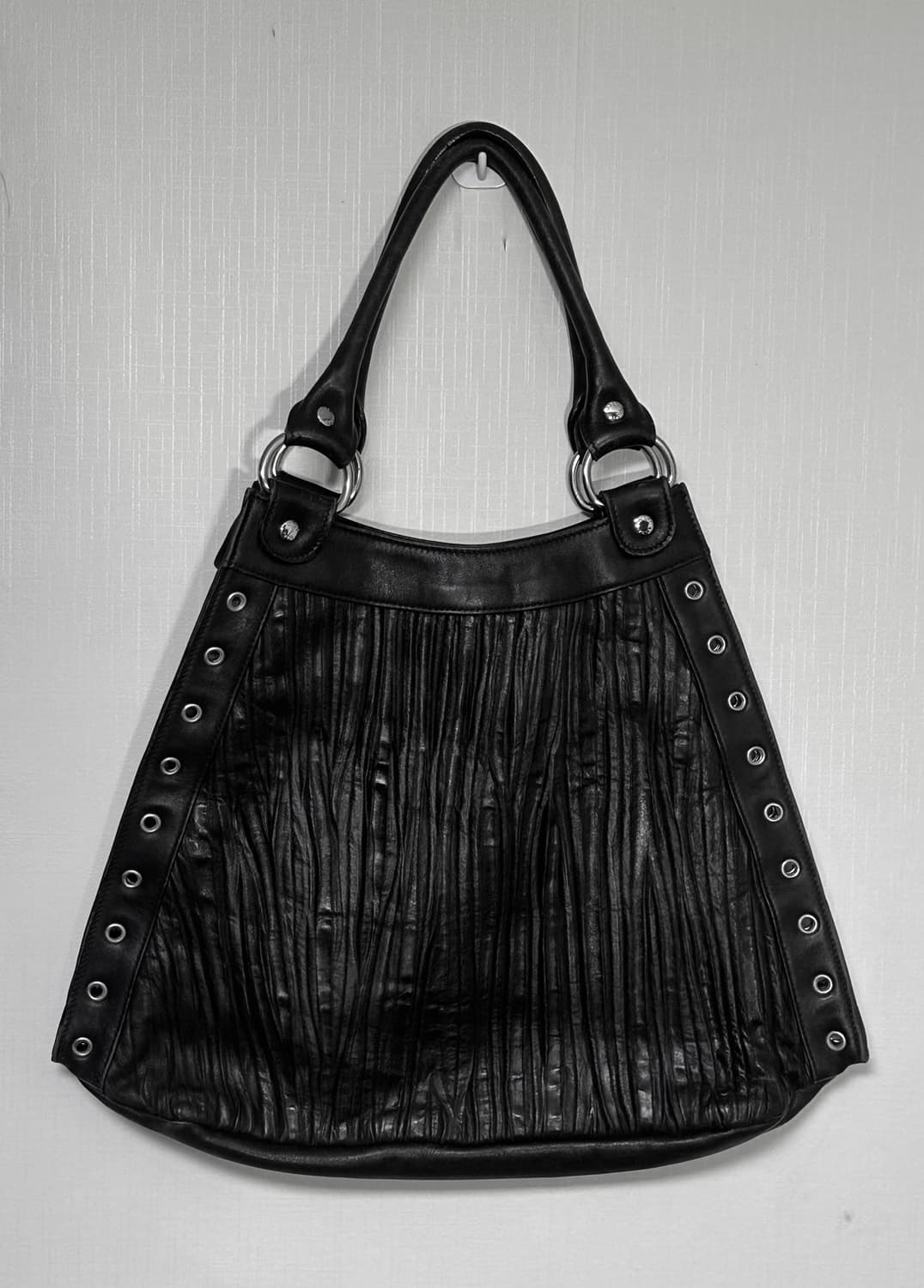 빈티지 양가죽 가방 펑크 가방 숄더백 블랙 유니크  상품이미지1