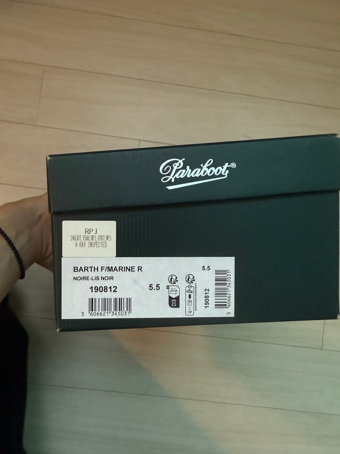 파라부트 바스 우먼 블랙 새제품 245  5.5 상품이미지3