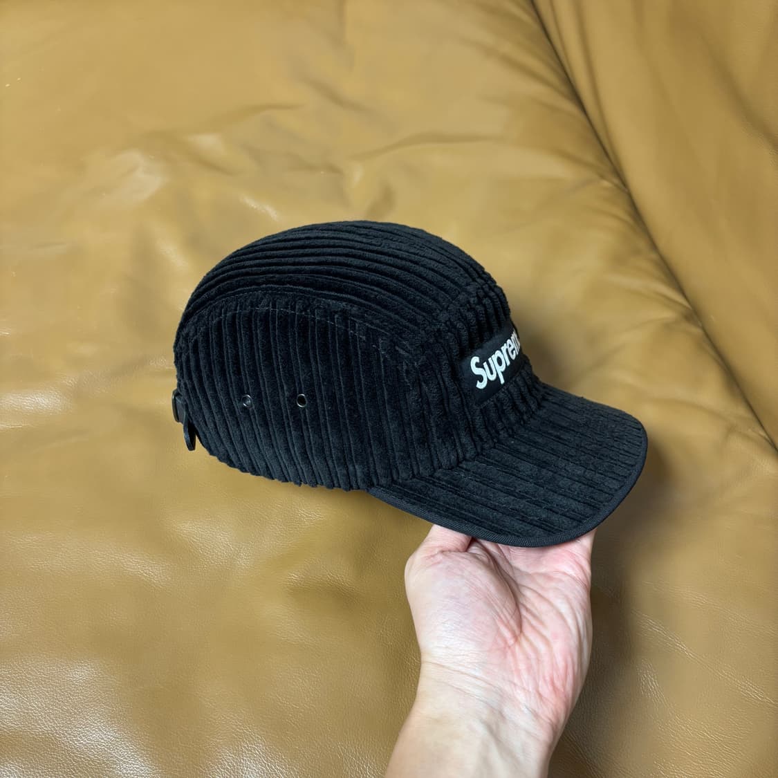 Supreme 슈프림 코듀로이 블랙 캠프캡 모자 (Black) 상품이미지3