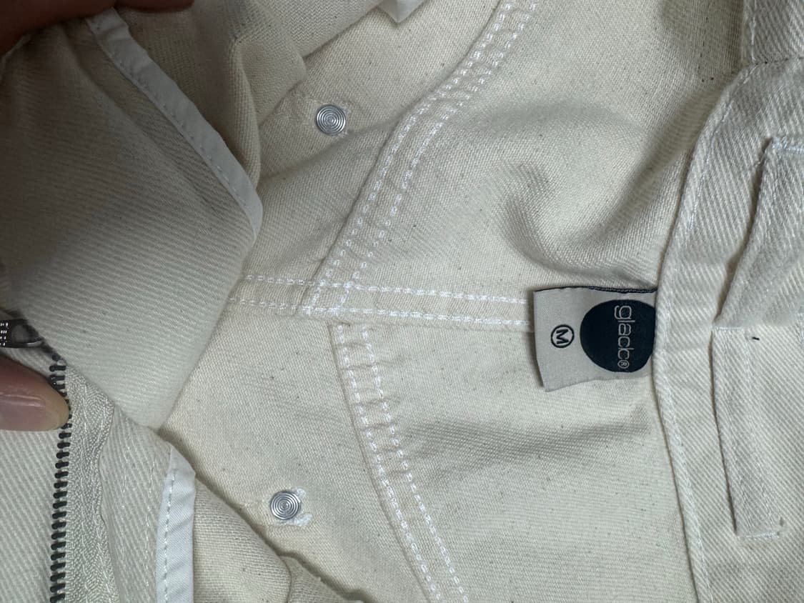 글랙 미티어 아플리케 크림 코튼 팬츠 상품이미지6