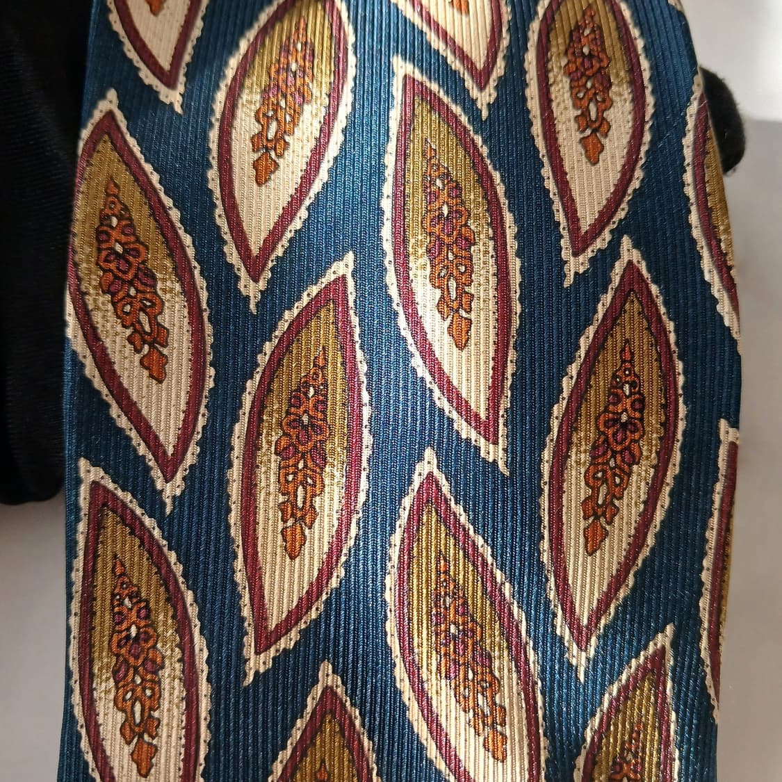 아쿠아스큐텀 페이즐리 리프 패턴 넥타이 9.4cm B등급 A18863 상품이미지6