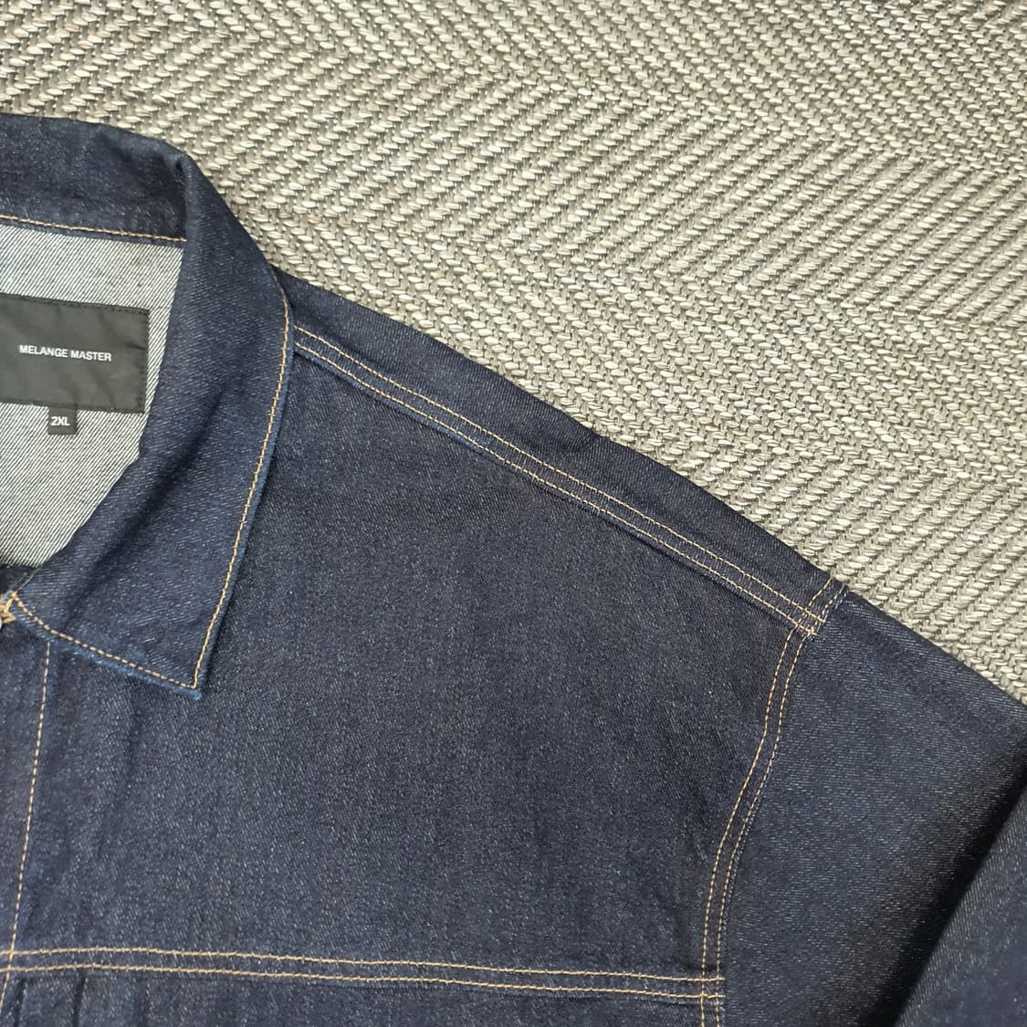 멜란지마스터 오버핏 데님 청바켓 남자110 상품이미지3