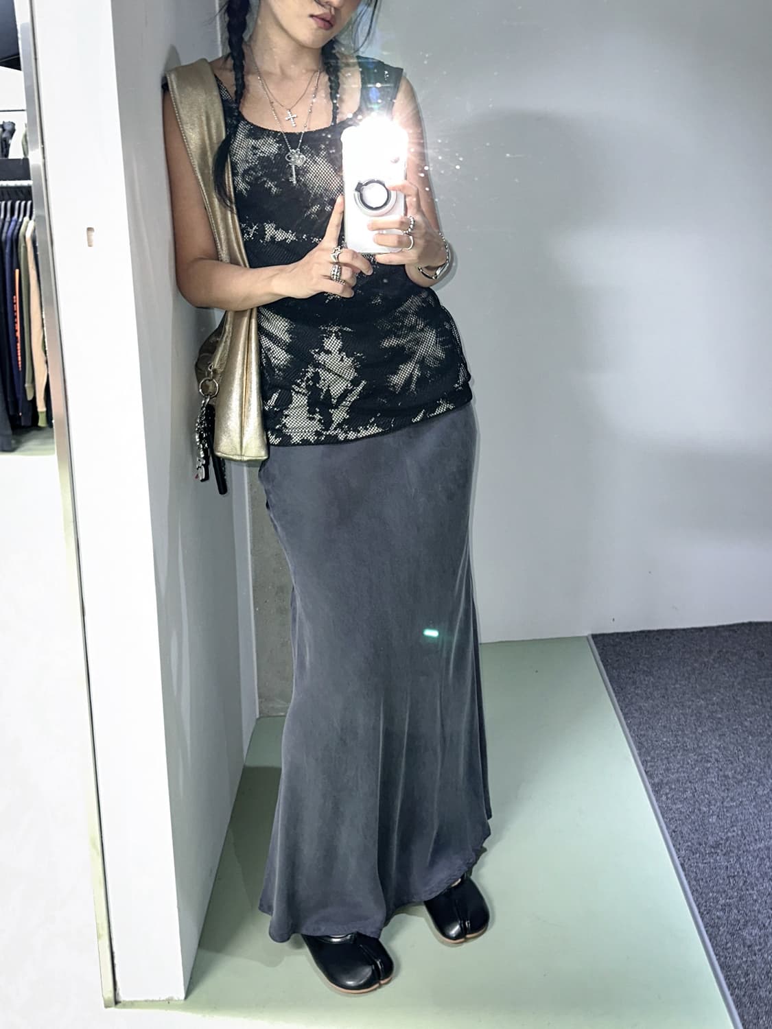 net layered dyed top 상품이미지3