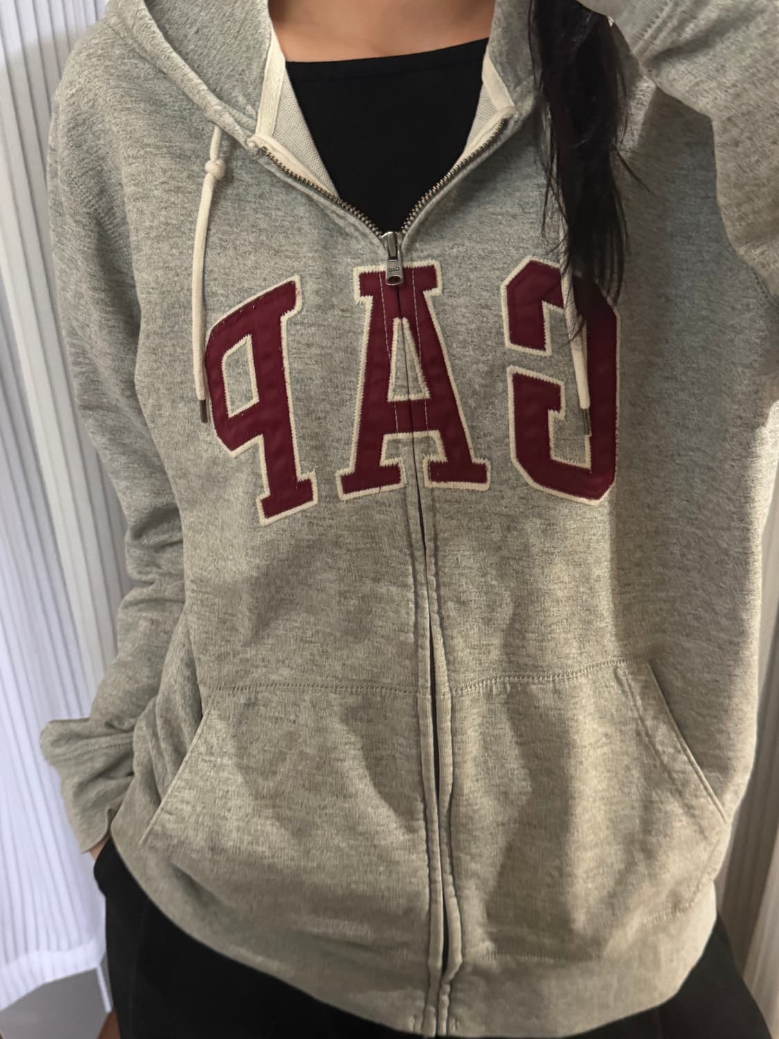 갭 그레이 후드집업 XL 상품이미지1