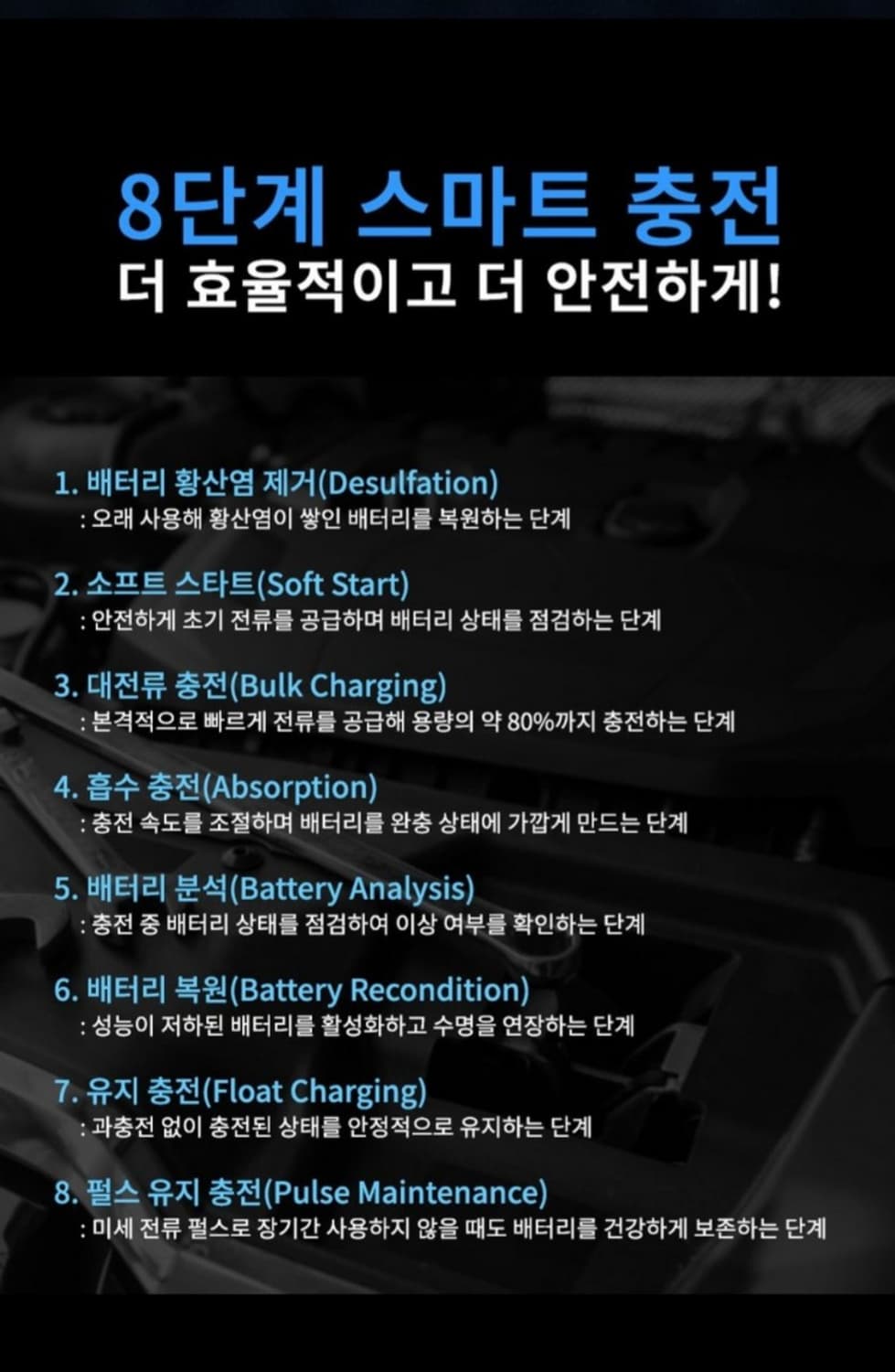 24V 대형버스 화물차 대형트럭 차량용 배터리 충전기 오토바이 화물차 트 상품이미지7