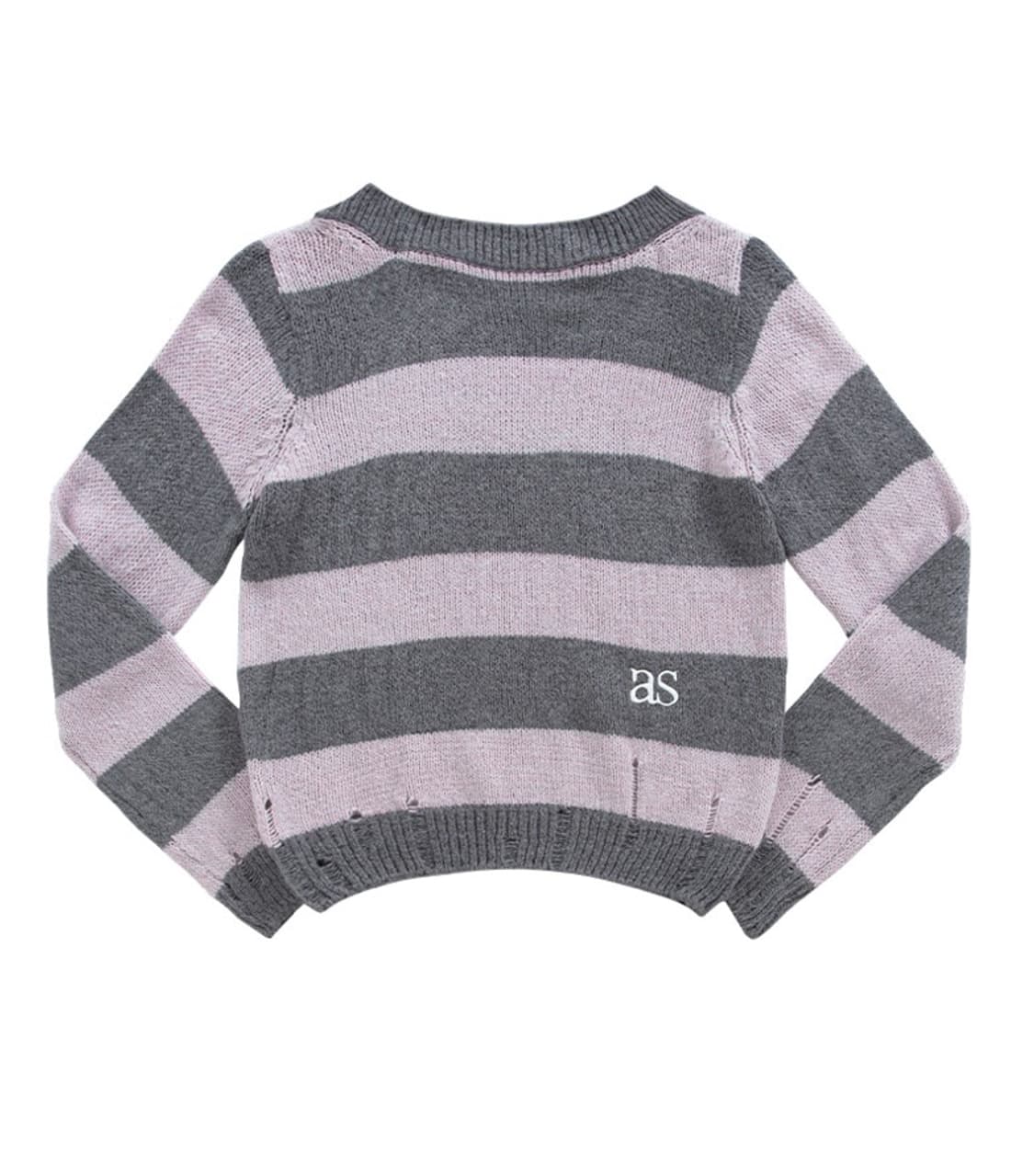 애즈온 소리 오프 스트라이프 니트 핑크 상품이미지2