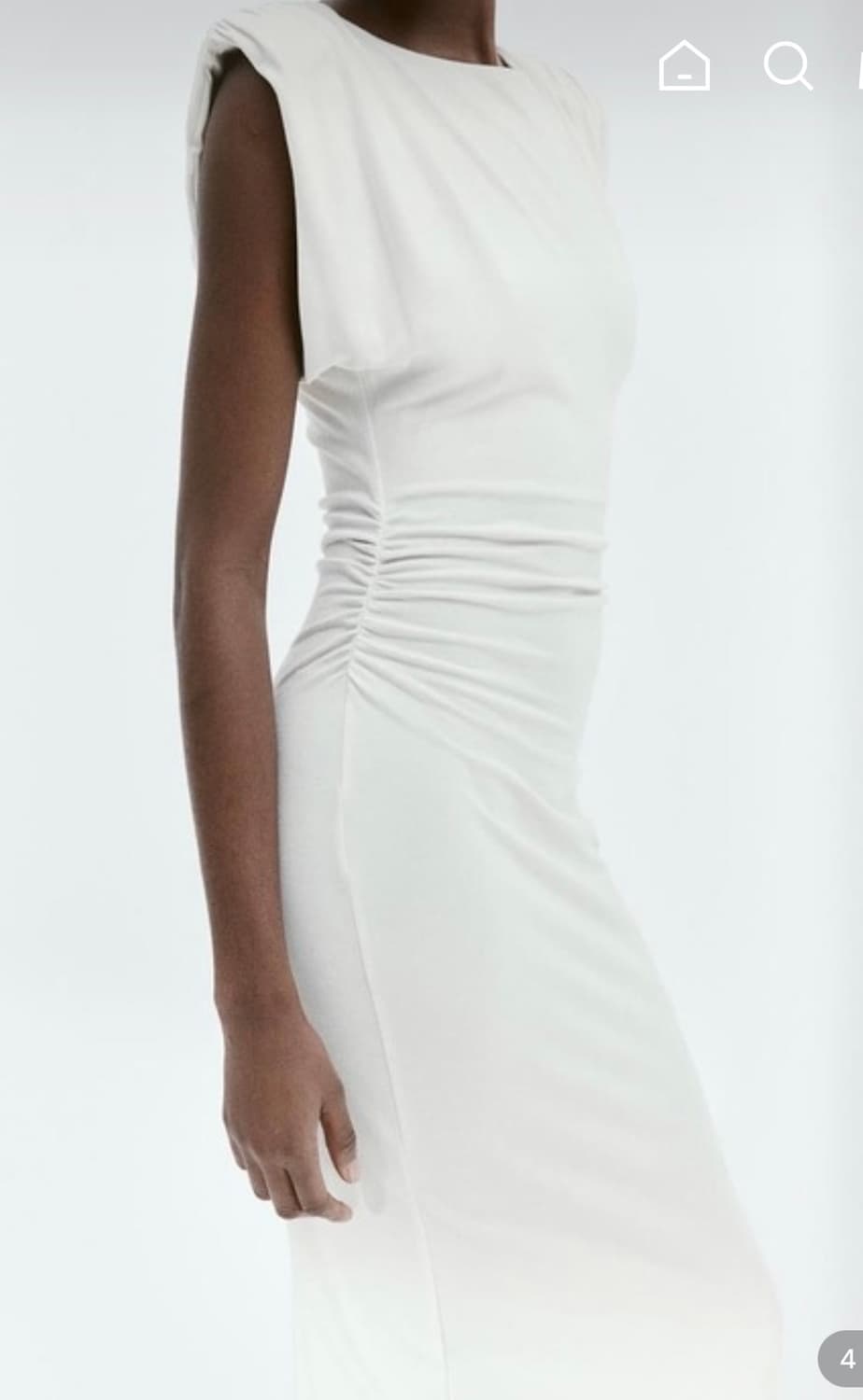 H&M 숄더패드 맥시드레스 XS 상품이미지4