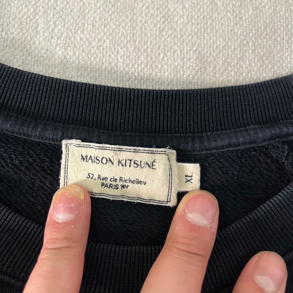 105 메종키츠네 트리컬러 폭스패치 맨투맨 상품이미지3