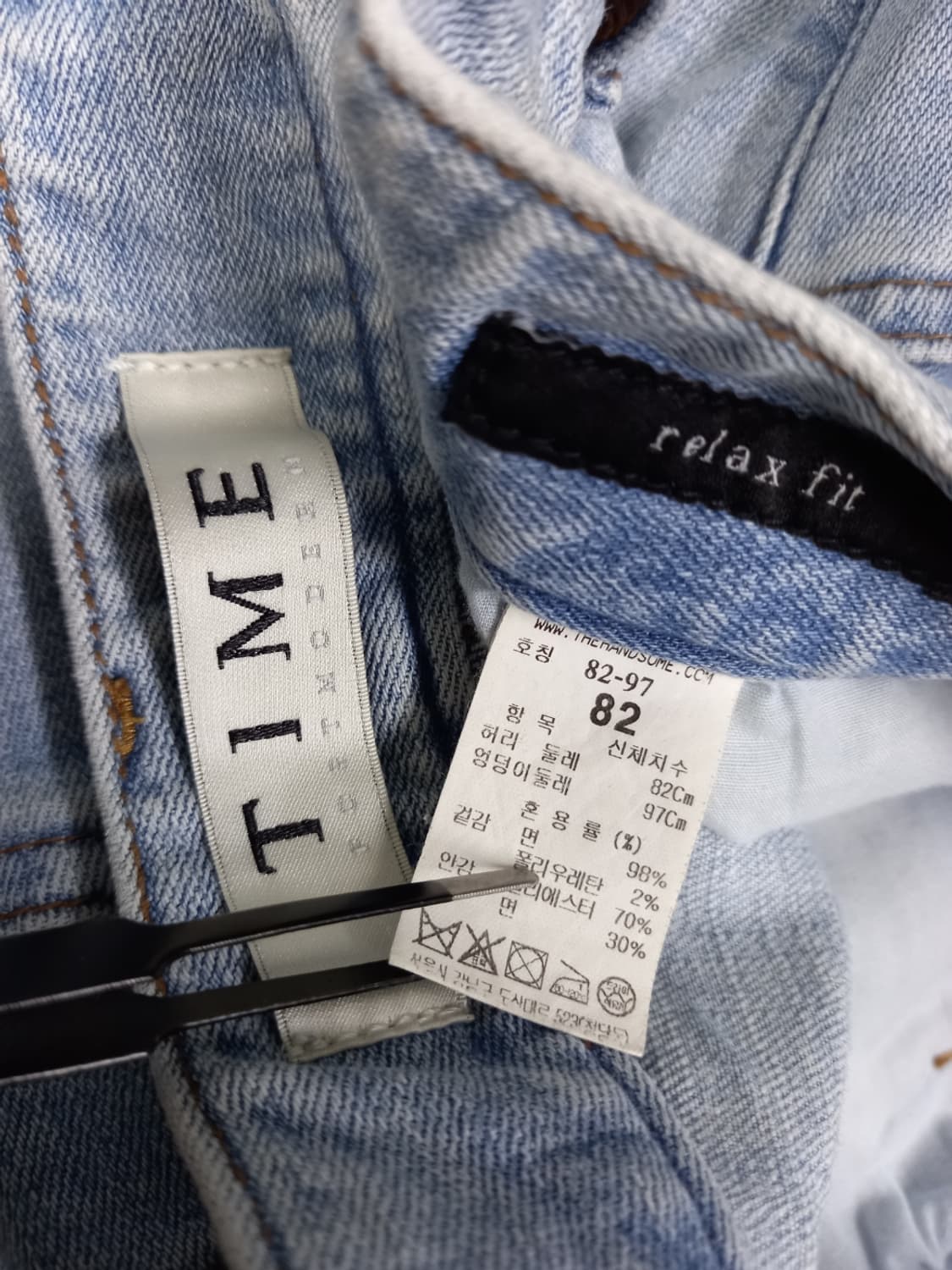 타임 옴므 남성 연청 데님팬츠 82 32.33 상품이미지7