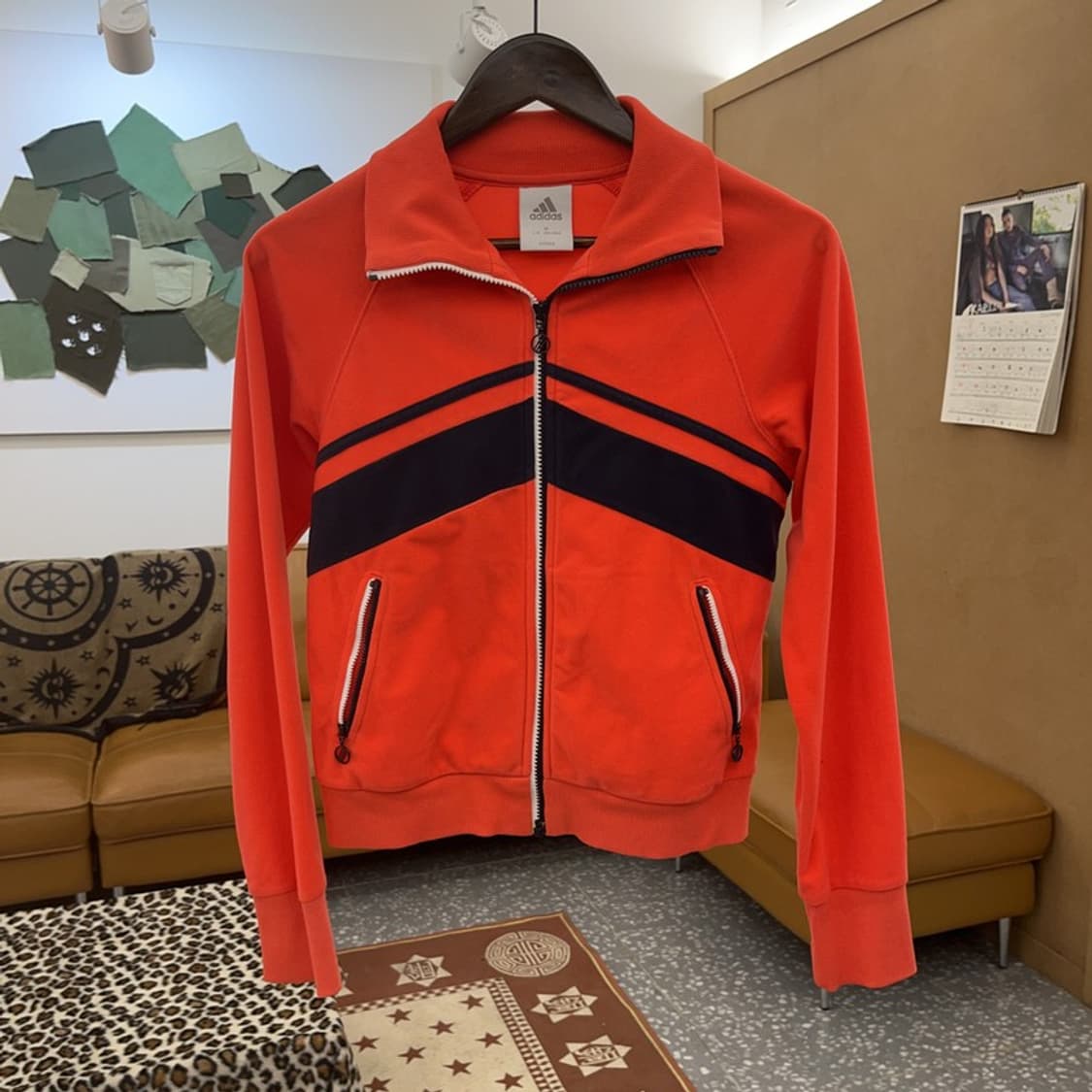 아디다스 희귀 레트로 키치 더블컬러로고 벨벳 집업 M C09269 상품이미지3