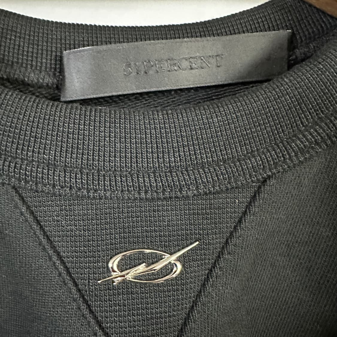 51퍼센트 크롭 맨투맨 블랙 상품이미지2