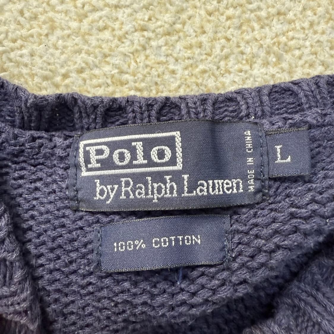 [L] 폴로랄프로렌 네이비 니트 베스트 0105T1 상품이미지3