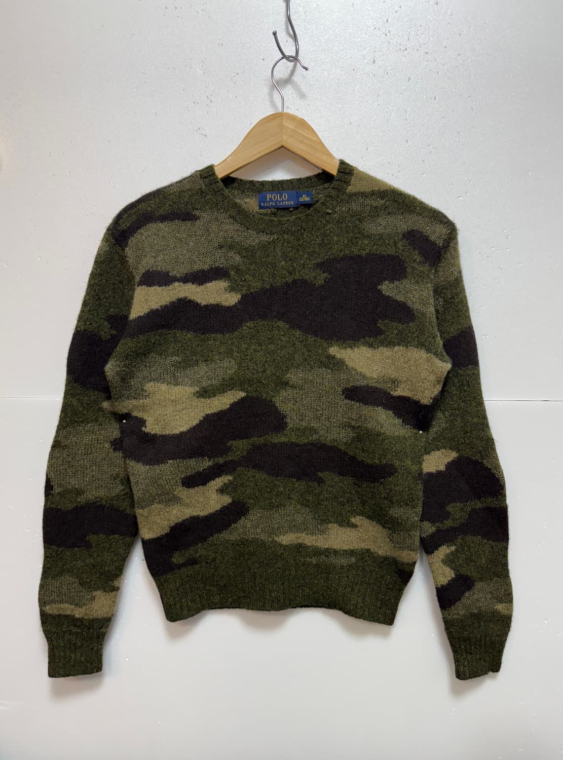 폴로 랄프로렌 엘보패치 카모플라쥬 울 니트 XS 상품이미지1