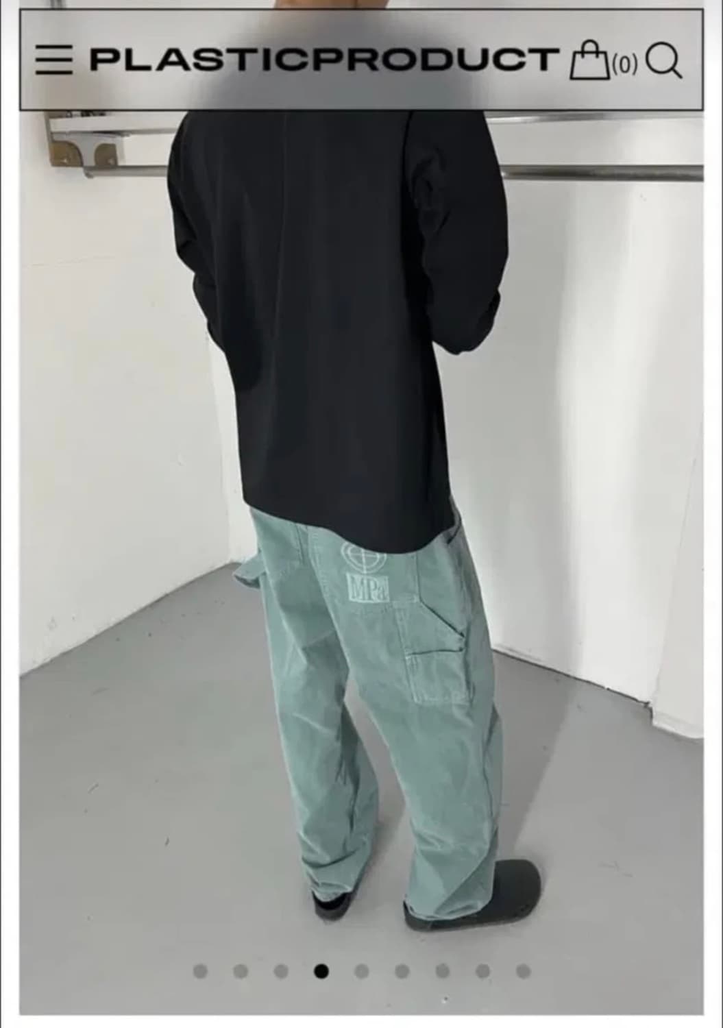 플라스틱프로덕트 페인터 데님 팬츠 에메랄드 M 상품이미지1