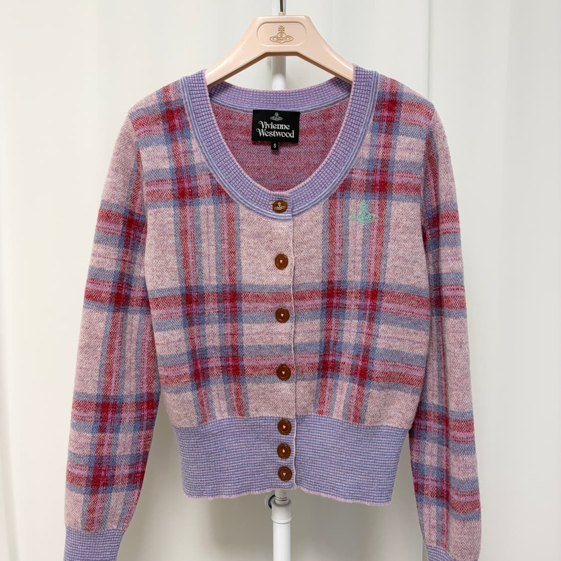 국내매장 비비안웨스트우드 멀티 컬러 플래드 가디건 상품이미지4