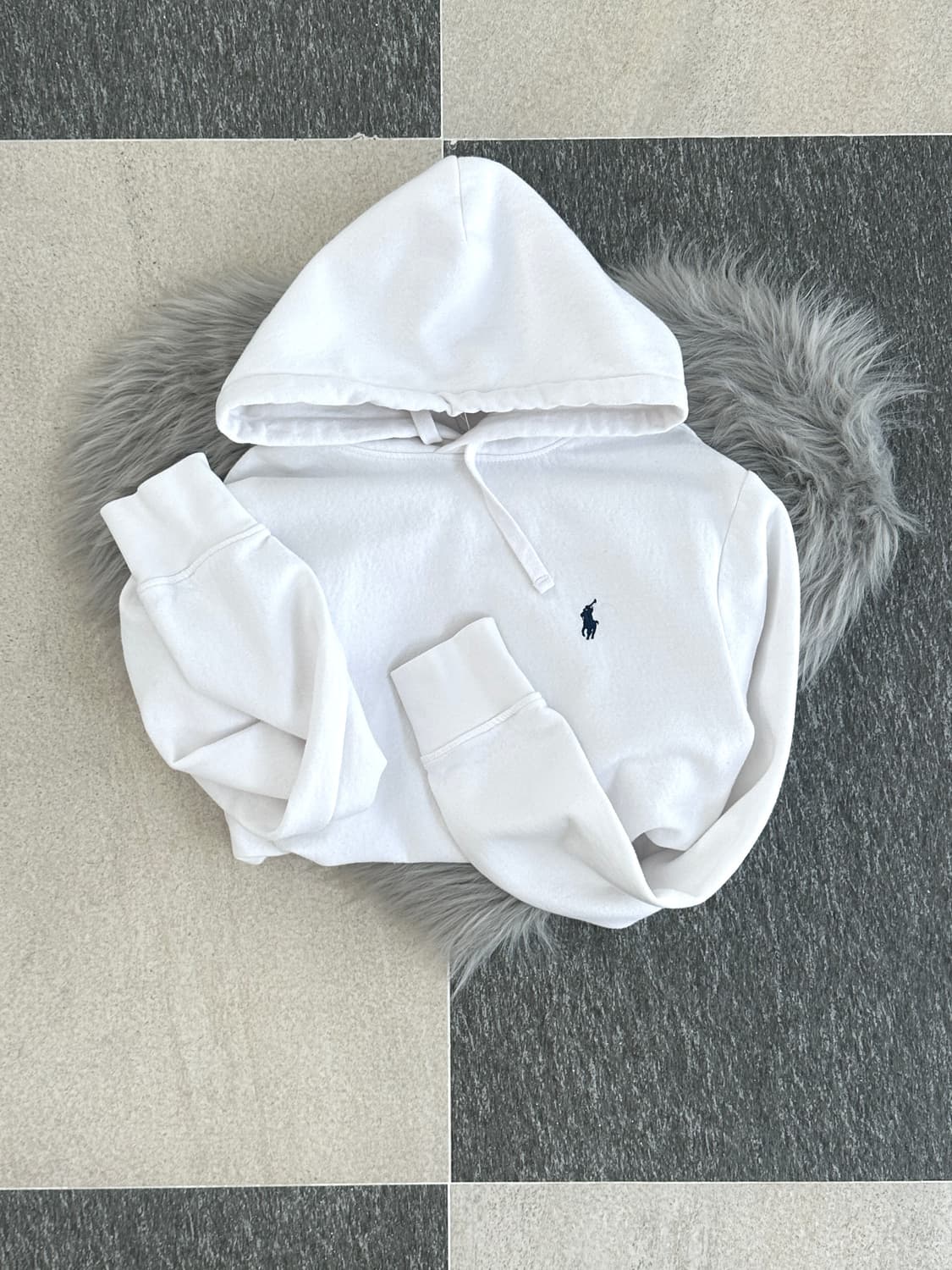 폴로 랄프로렌 화이트 후드 티셔츠 상품이미지4