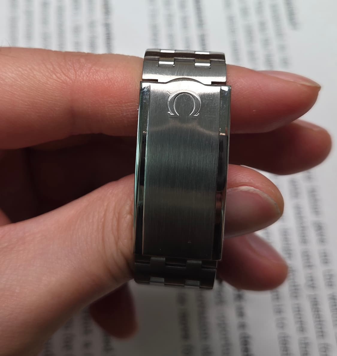 레어] 빈티지 오메가 제네브 테레비 점보 매트블랙 싱글데이트 브레이슬릿  상품이미지6