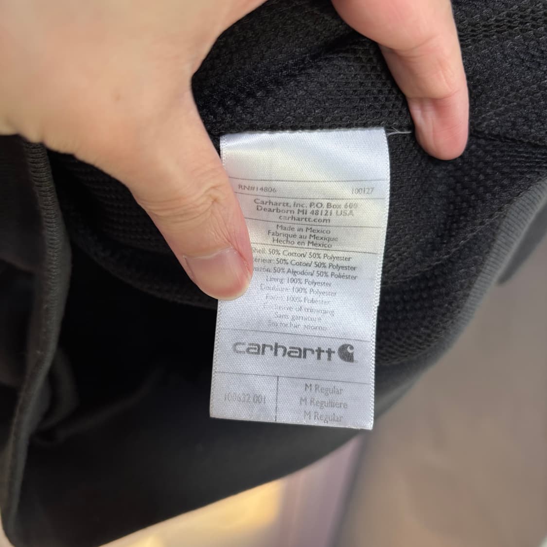 칼하트 써멀 후드집업 블랙 상품이미지3