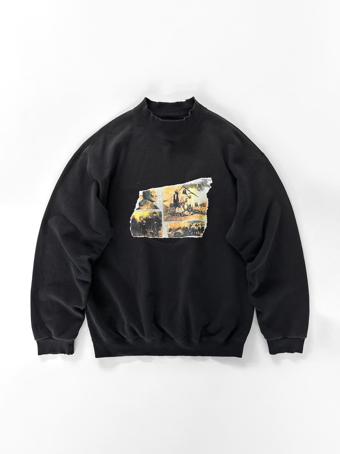 90s 빈티지 겐조 진스 그래픽 모크 넥 스웻셔츠 상품이미지1