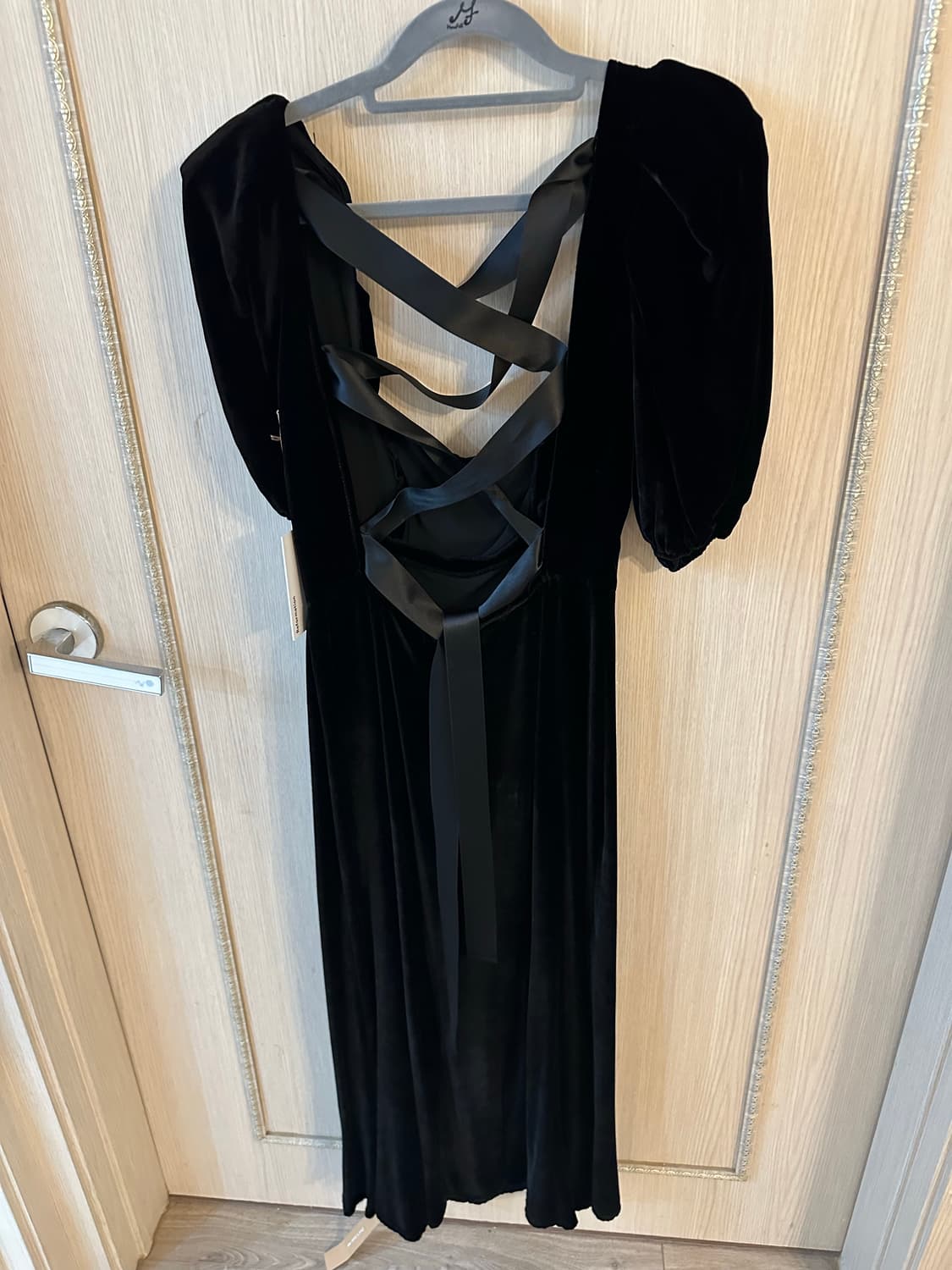 Reformation 리포메이션 조셀린 벨벳 사이드슬릿 드레스 2 상품이미지8