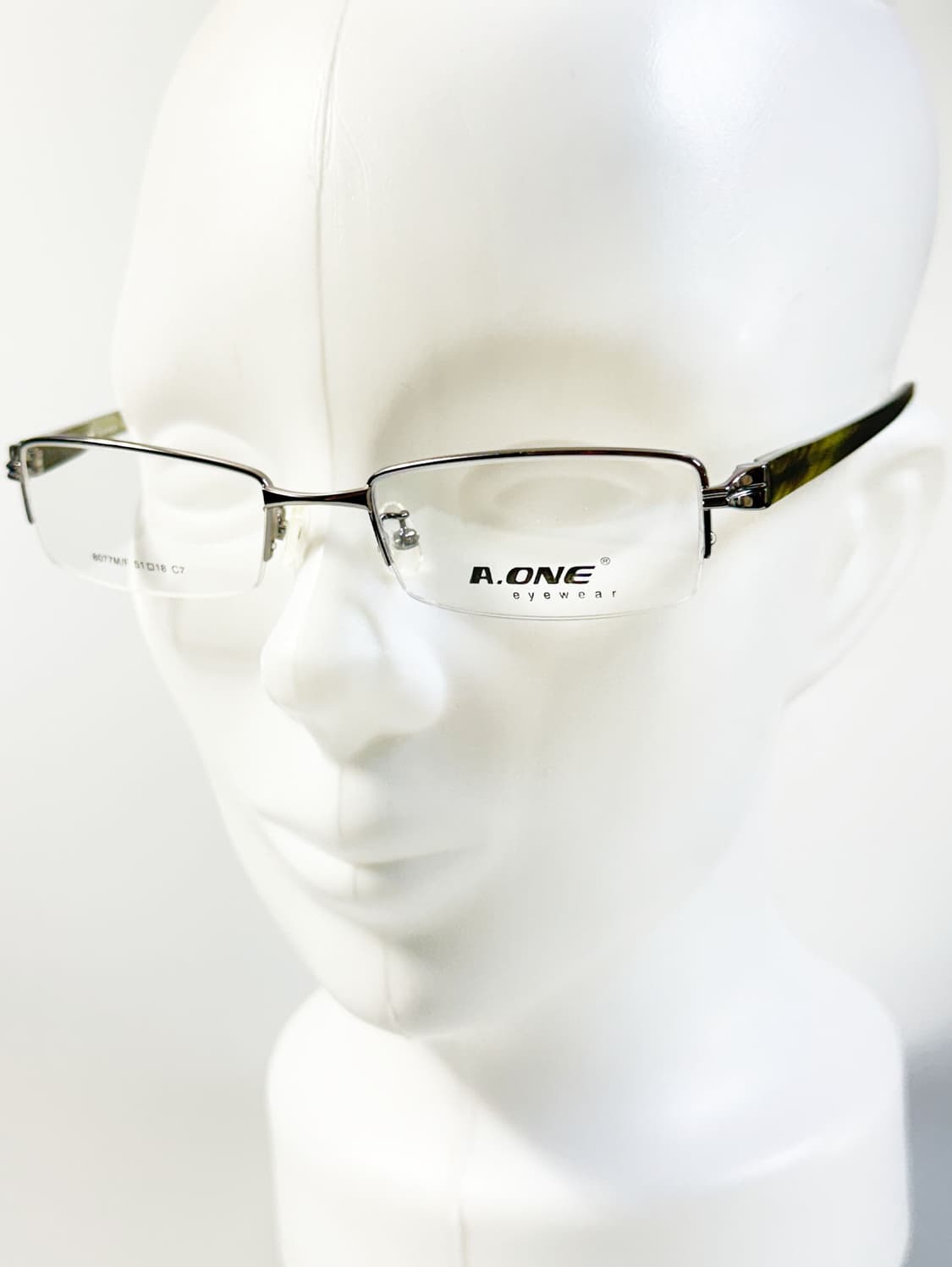 A.ONE 반무테 스퀘어 메탈 프레임 빈티지 안경 상품이미지8