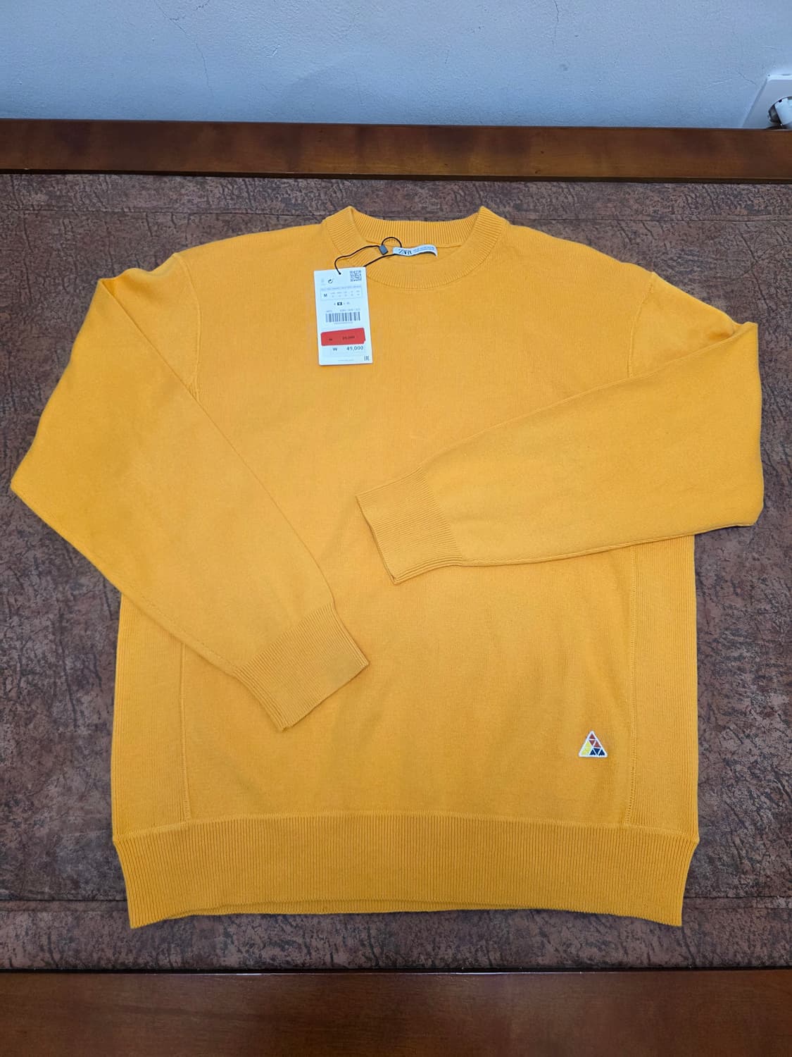 [새제품] 자라 라운드넥 코튼 니트 M 상품이미지1