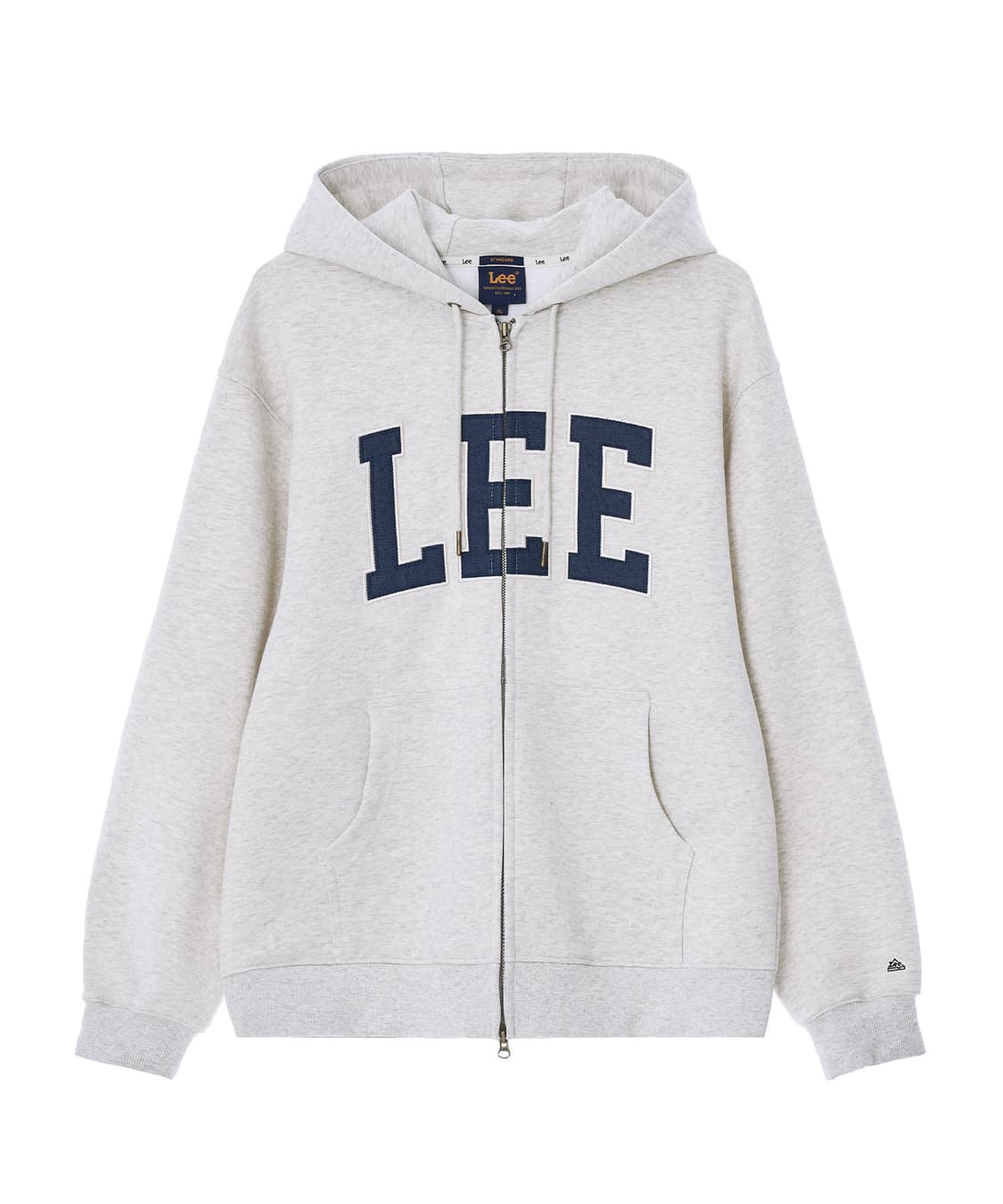 LEE 리 데님 아플리케 로고 후드 집업 오트밀 M 상품이미지1