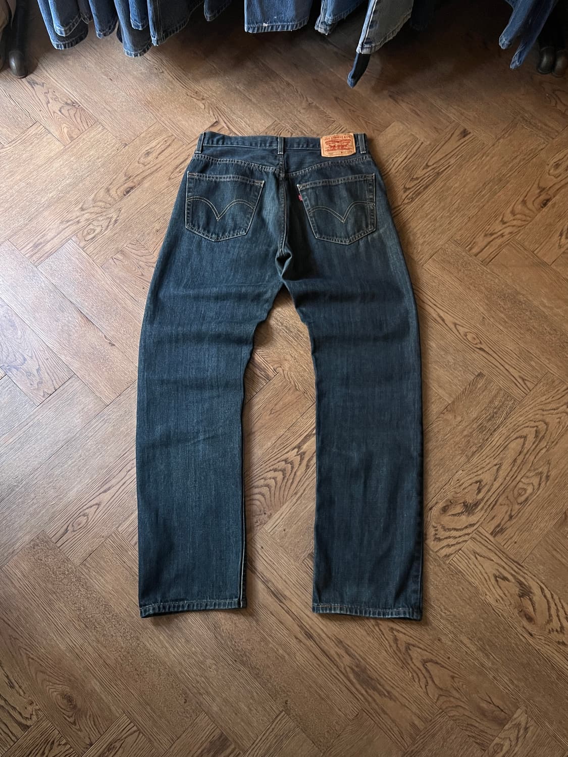 [32]00's 리바이스 USA 505 다크블루 워싱 데님 팬츠 상품이미지2