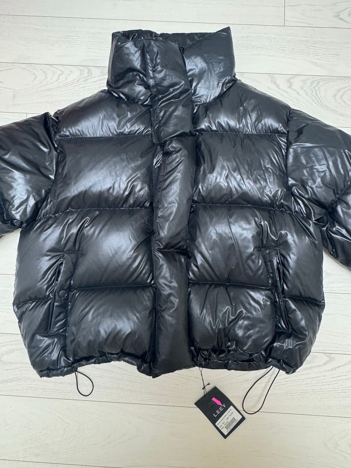 EMBROIDERED OVERSIZE PUFFER JACKET BLACK 상품이미지7