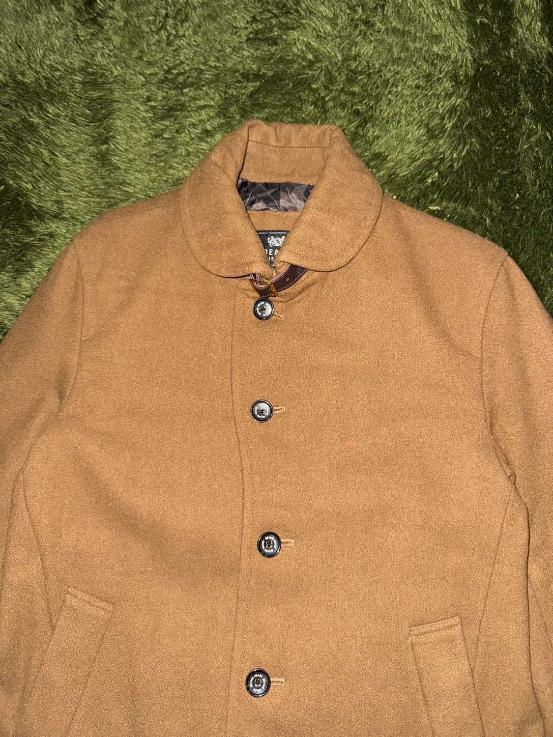 [L] Beams Heart 빔즈 하트 라운드 컷 퀼티드 하프 코트 자켓 상품이미지3