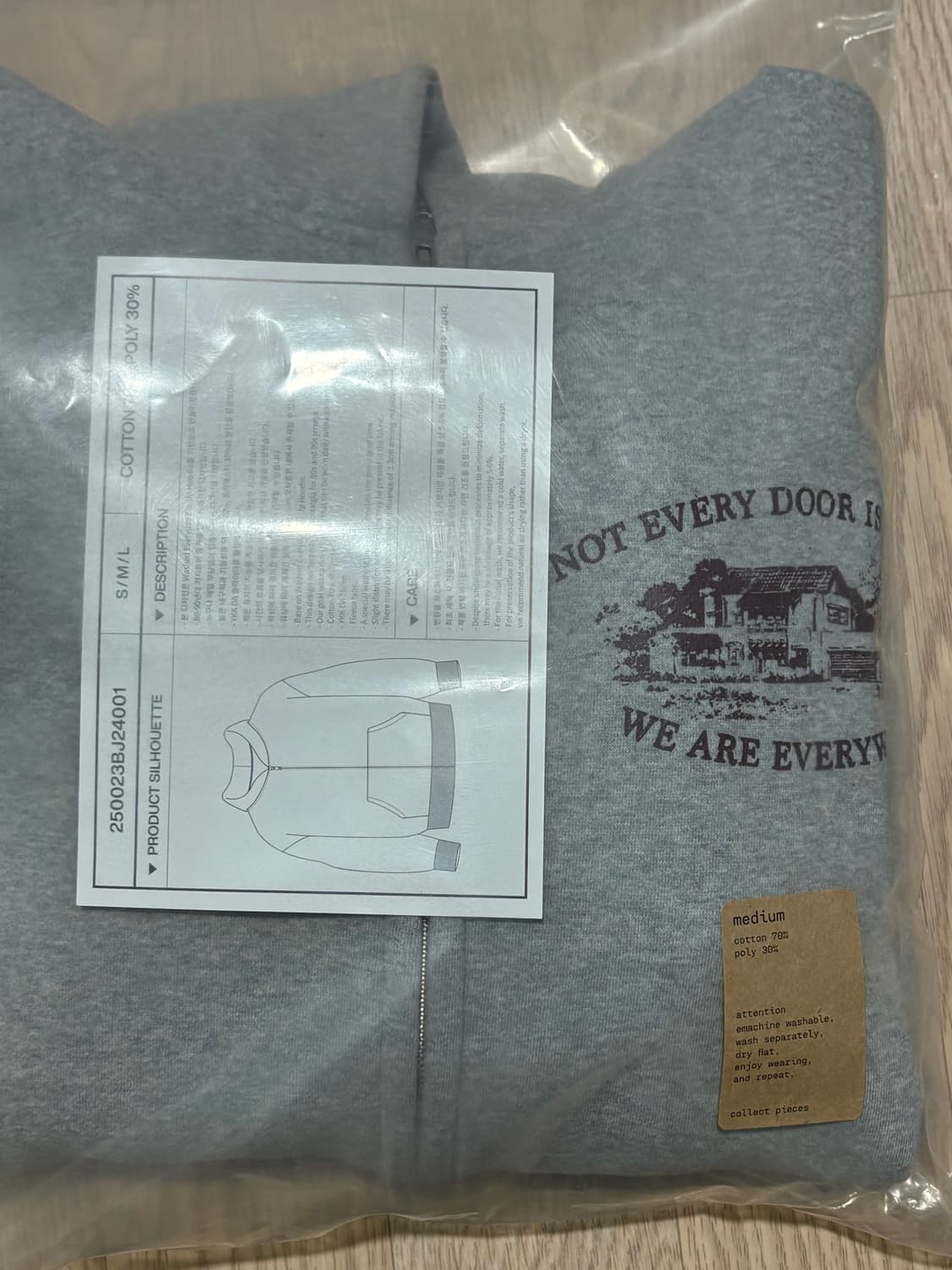 컬렉트피시스 후드집업 그레이 M 상품이미지1