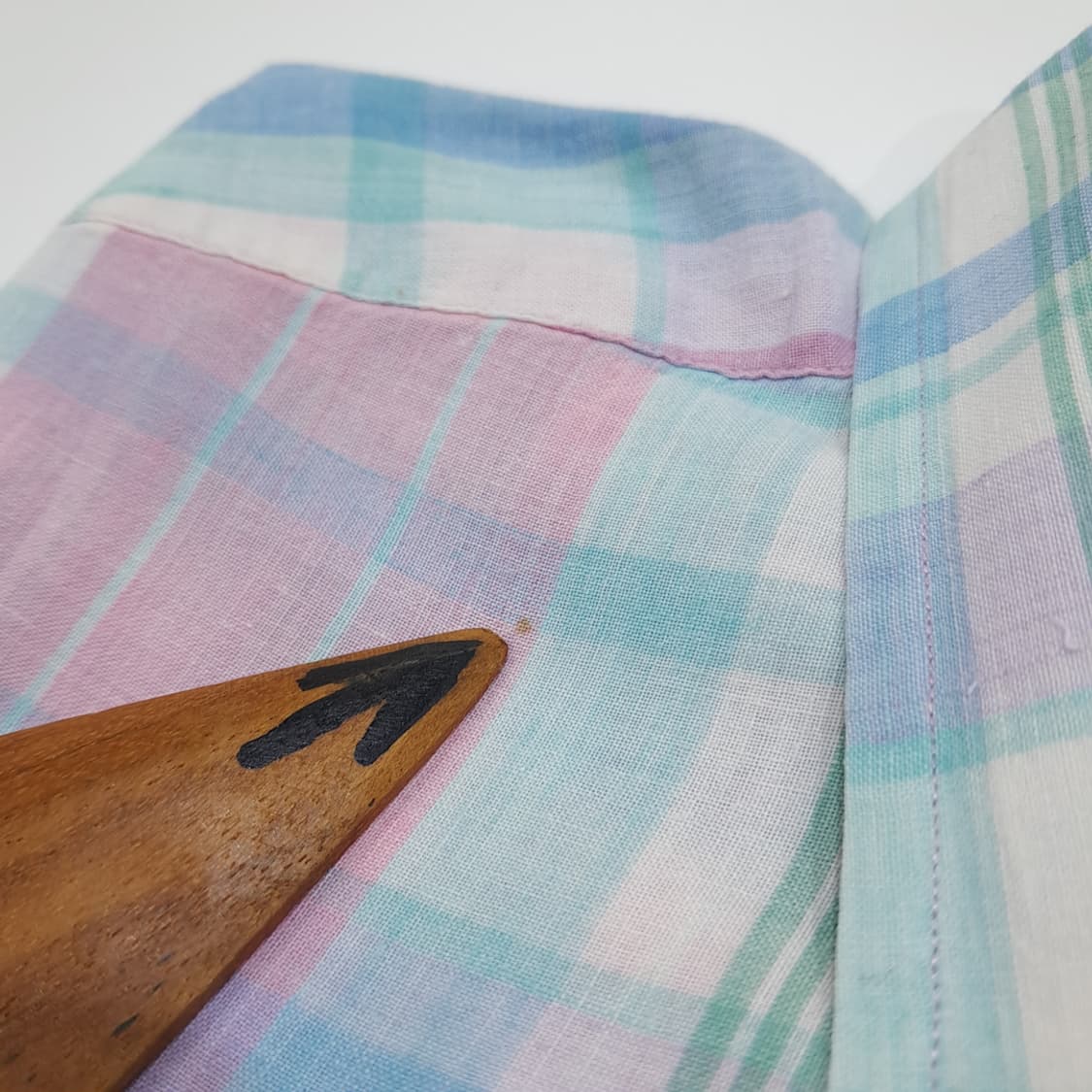 CL619 XL 폴로 80s 싱가포르판 마드라스 체크 파스텔 셔츠 남방 상품이미지8