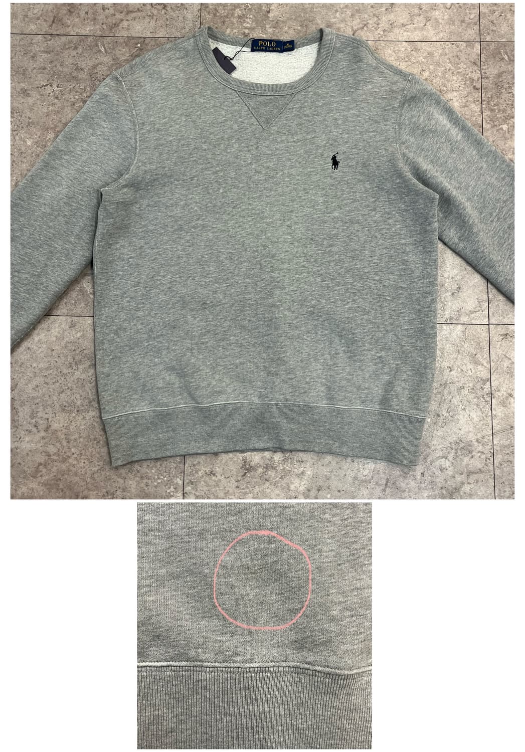 폴로 랄프로렌 기모 맨투맨 그레이 M #csz3558 상품이미지5