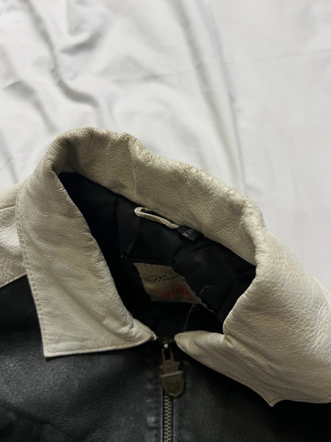 Michael Hoban 빈티지 성조기 가죽 자켓 상품이미지8