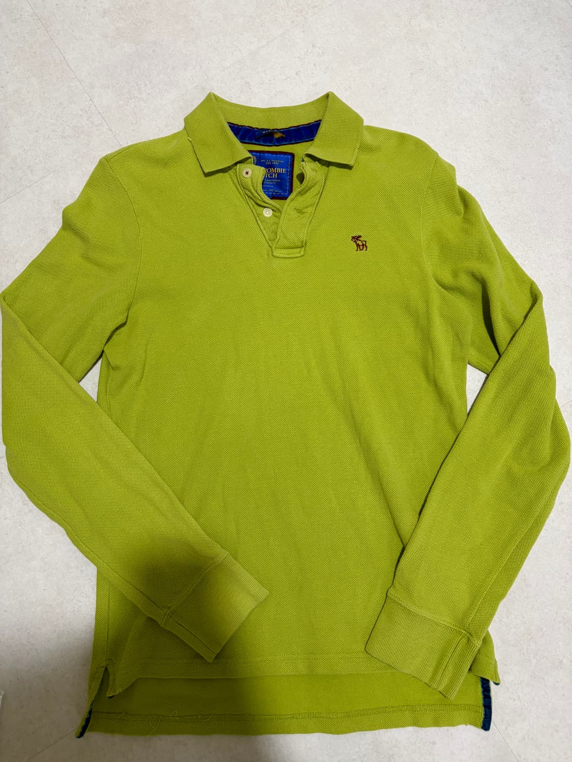 아베크롬비 와플 올리브그린 머슬핏 롱슬리브 95-100 상품이미지1