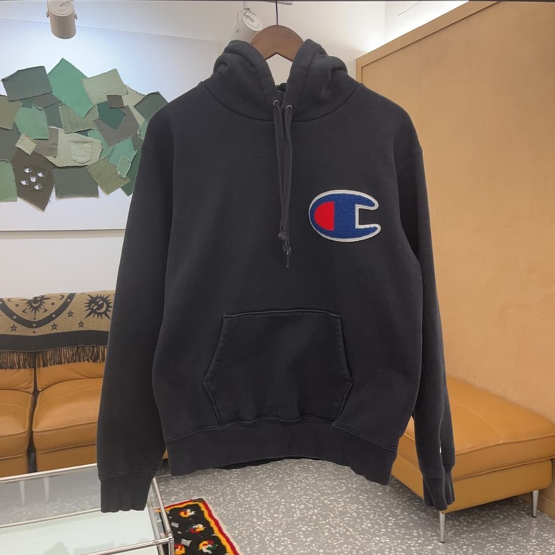 챔피온 올드스쿨 빅로고 헤비스웻 기모 후드티 XL C06851 상품이미지3