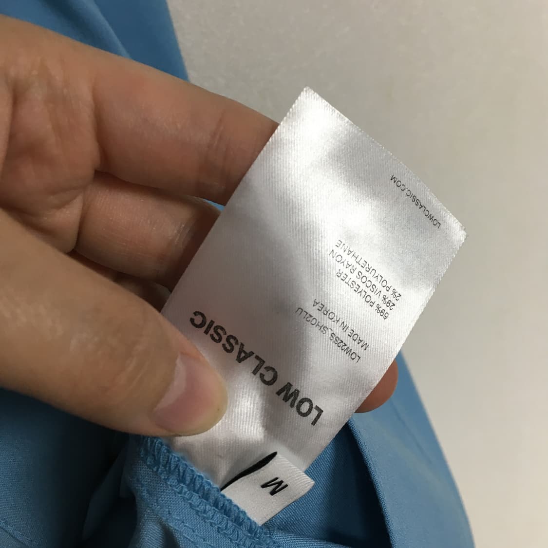  로우클래식 단색 셔츠 블라우스 M 상품이미지4