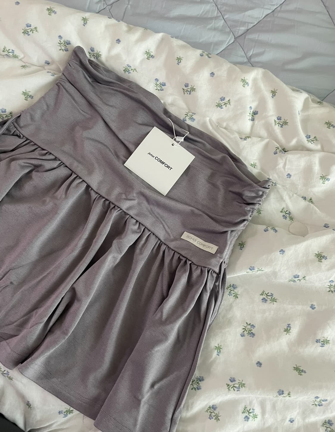 지초이 SHIRRING SKIRT (PEARL) 상품이미지1