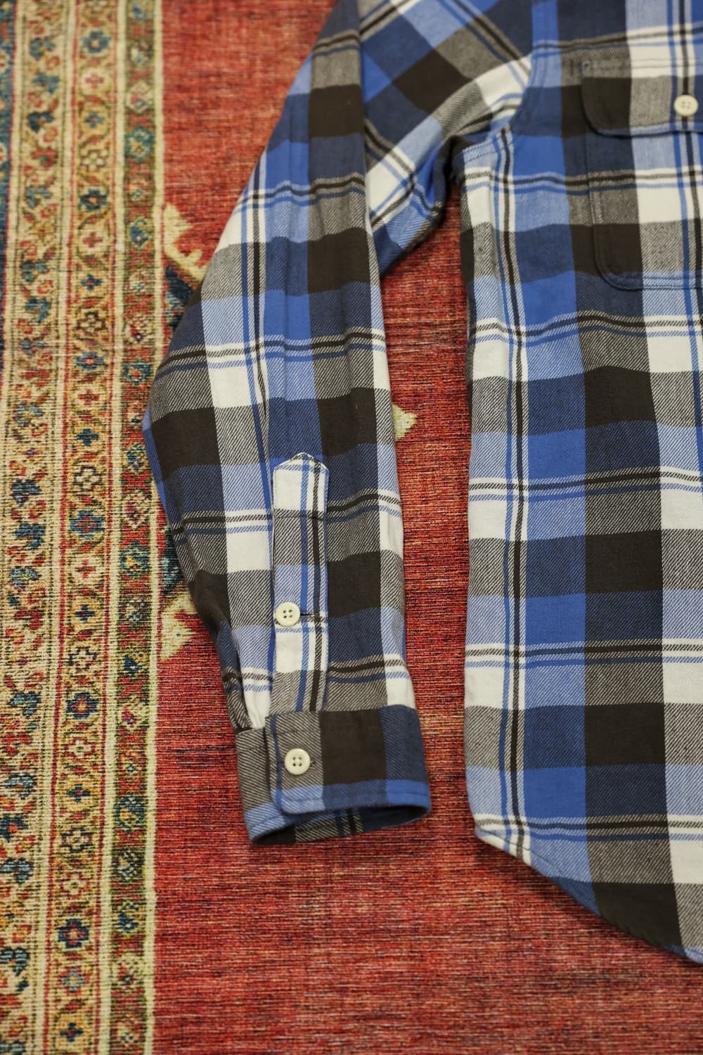 폴로랄프로렌 블루 플란넬 체크셔츠 판매 상품이미지2