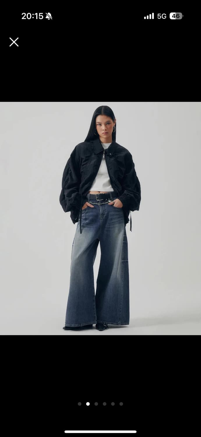 트리밍버드 Airy Sheer Shirring Jumper Black 상품이미지2