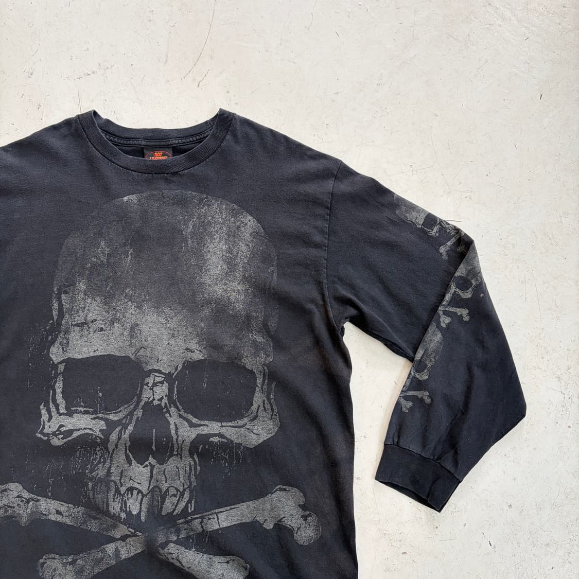 00s HOT LEATHERS 빈티지 스컬 프린팅 롱슬리브 L 상품이미지2