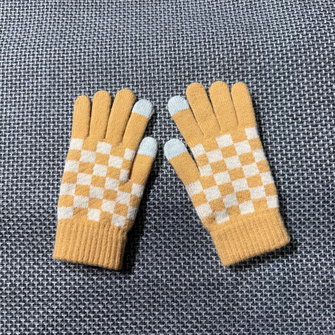 빈티지 체커보드 니트장갑 (old-8423) 상품이미지2