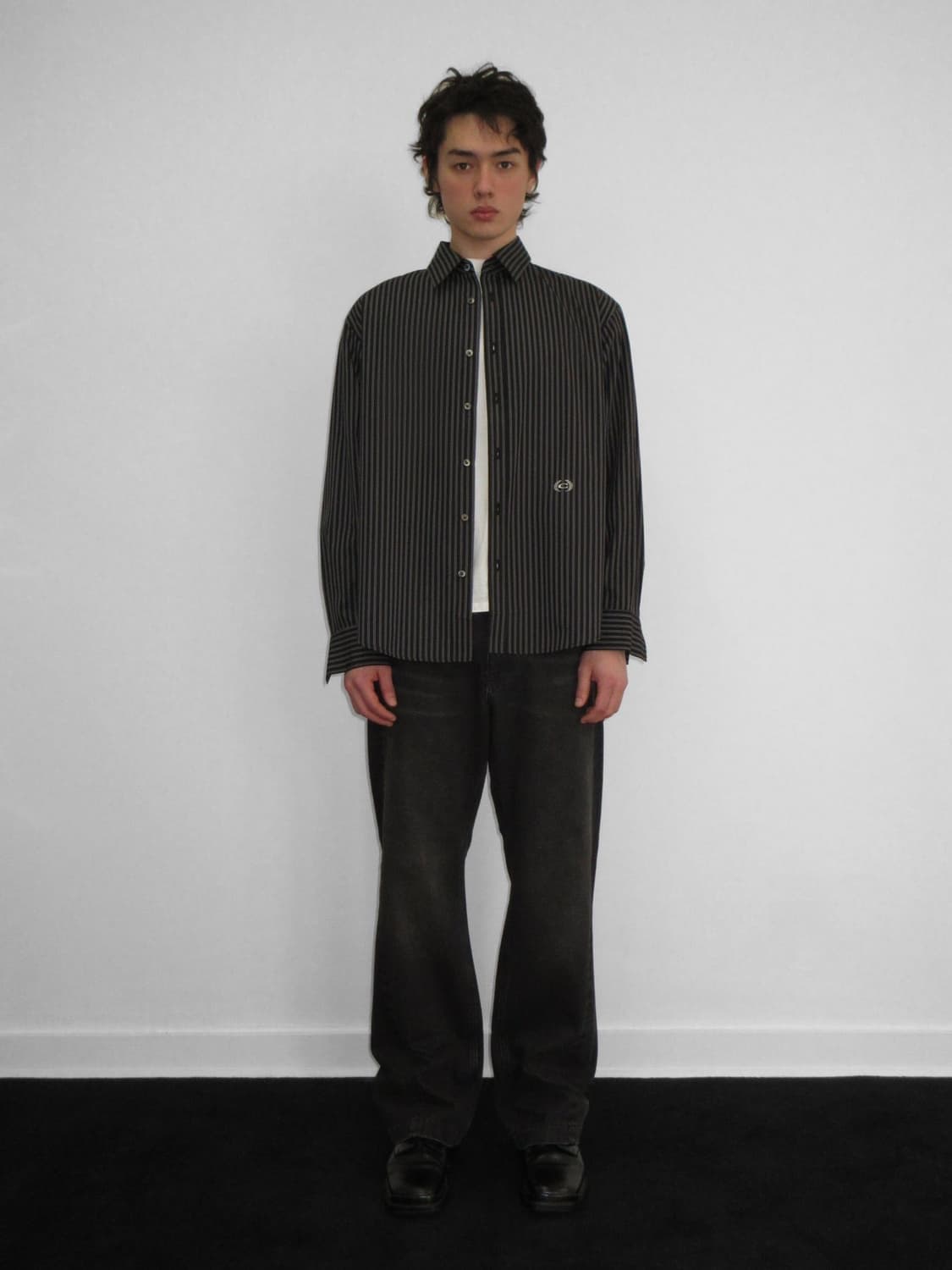 [M] 커미션 스트라이프 뱅커 셔츠 상품이미지1