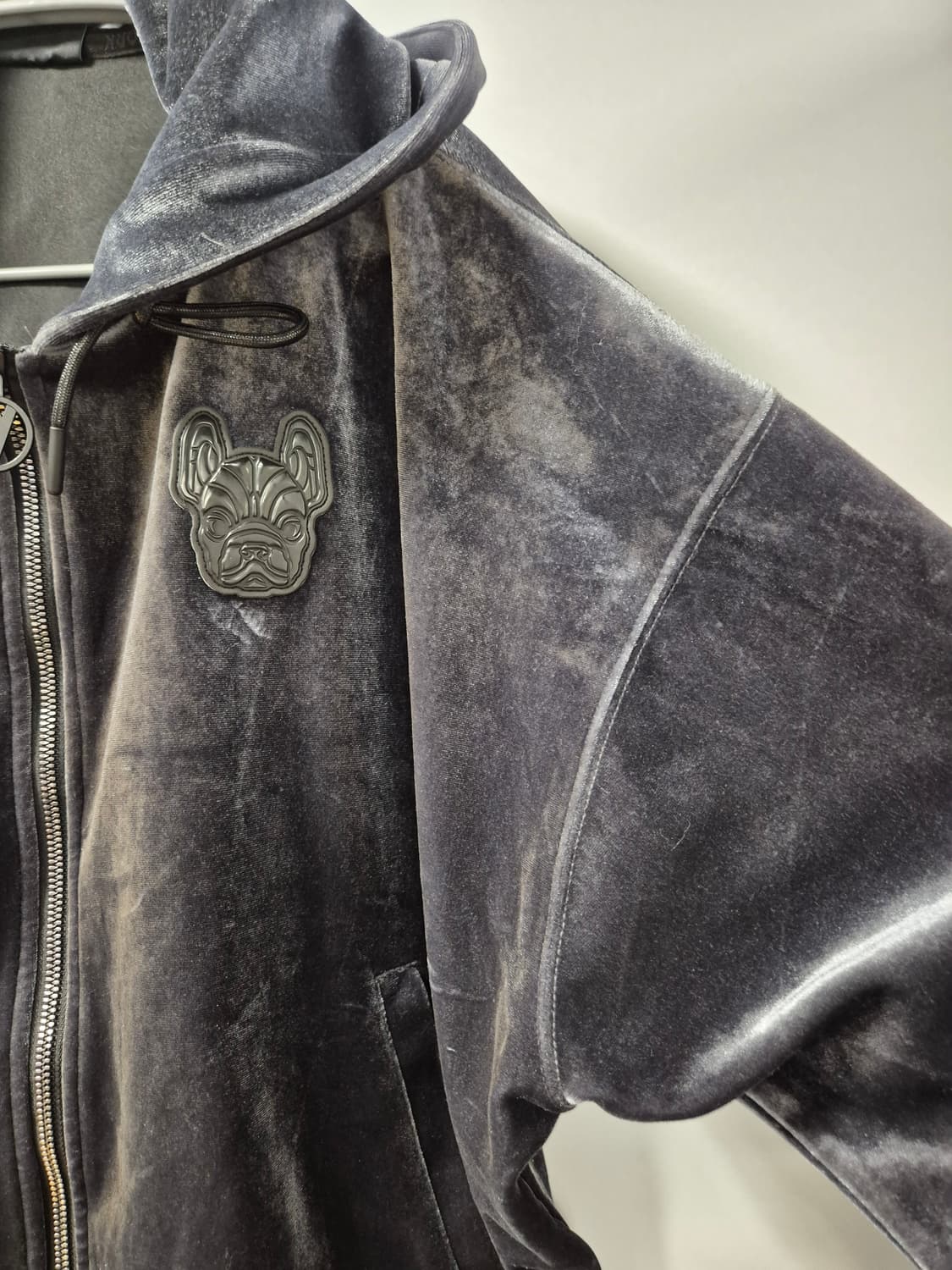 *무료배송*라이프워크 벨벳 후드집업 차콜 프리시이즈 (상태A급) 상품이미지2