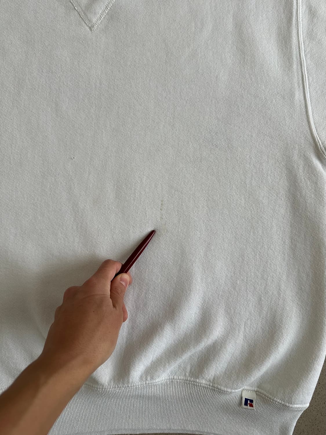 90s 빈티지 러셀 스웻셔츠 화이트 XL USA 상품이미지5