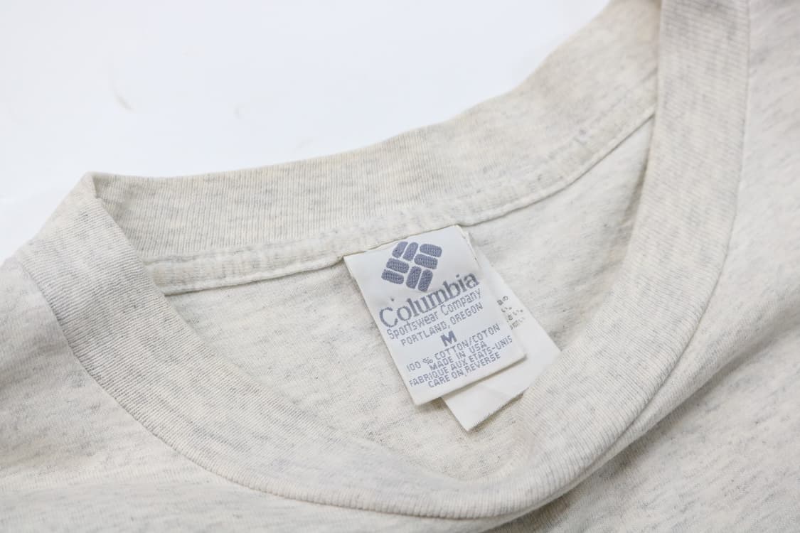  콜롬비아 90s USA제 빈티지 우드 블록 로고 오트밀 티셔츠 (M) 상품이미지6